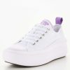 Kids * | Converse Chuck Taylor All Star Ox Junior Girls Move Color Pop Platform Trainers -White/Purple