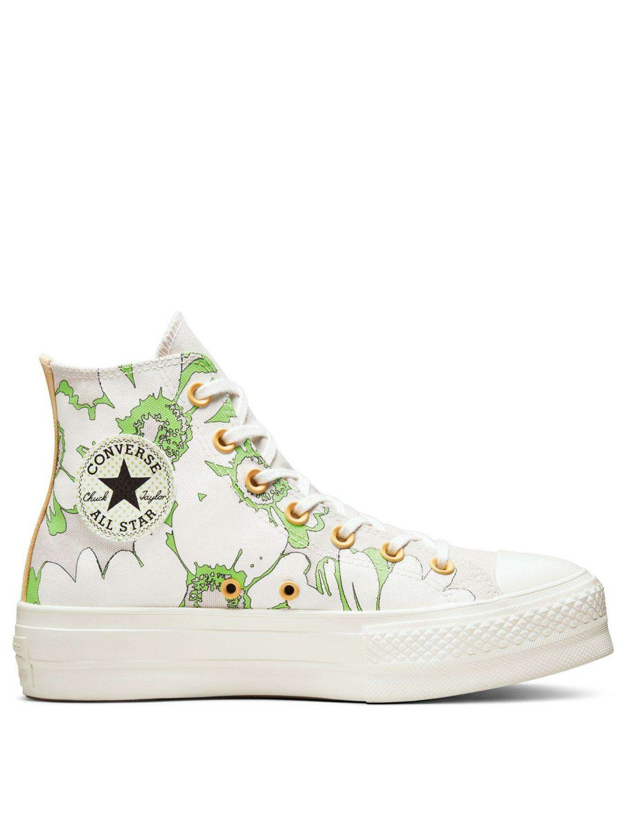 Women * | Converse Chuck Taylor All Star Lift Floral Canvas Hi Beige