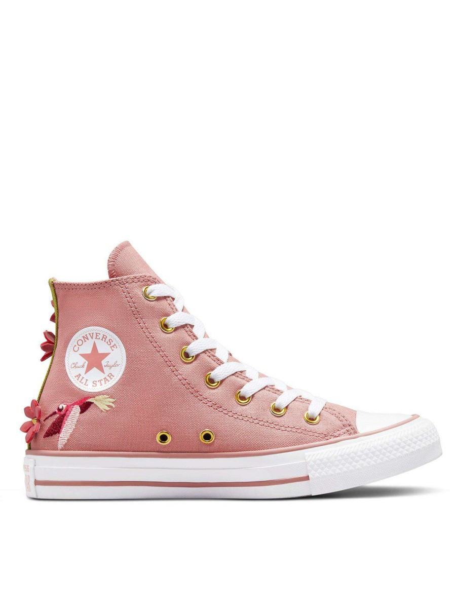 Kids * | Converse Chuck Taylor All Star 3D Flower Junior Hi Top Trainers