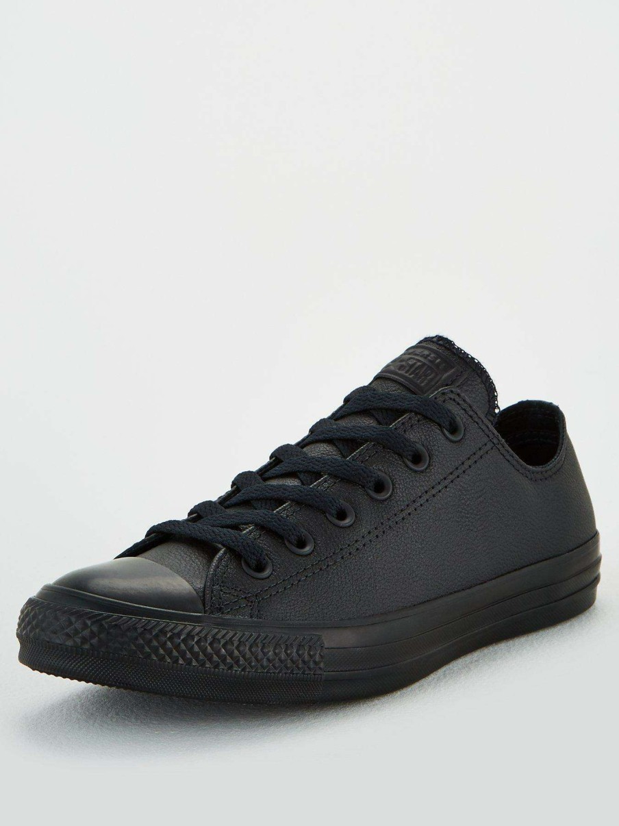 Men * | Converse Chuck Taylor All Star Leather Ox Black