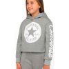 Kids * | Converse Younger Chuck Patch Cropped Overhead Hoodie Grey