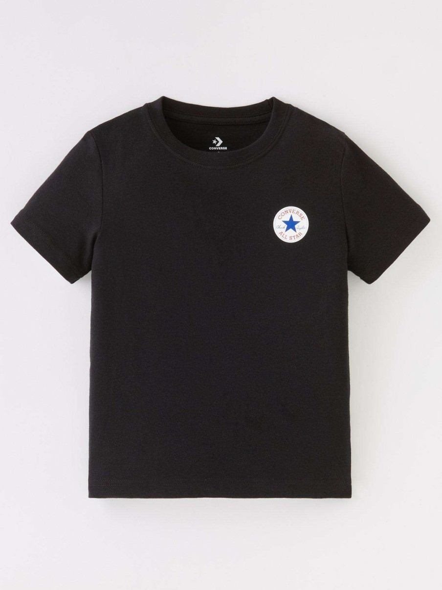 Kids * | Converse Younger Boy Short Sleeve Printed Chuck Taylor Patch T-Shirt Black