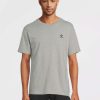 Men * | Converse Embroidered Star Chevron Left Chest Short Sleeve T-Shirt Light Grey Heather