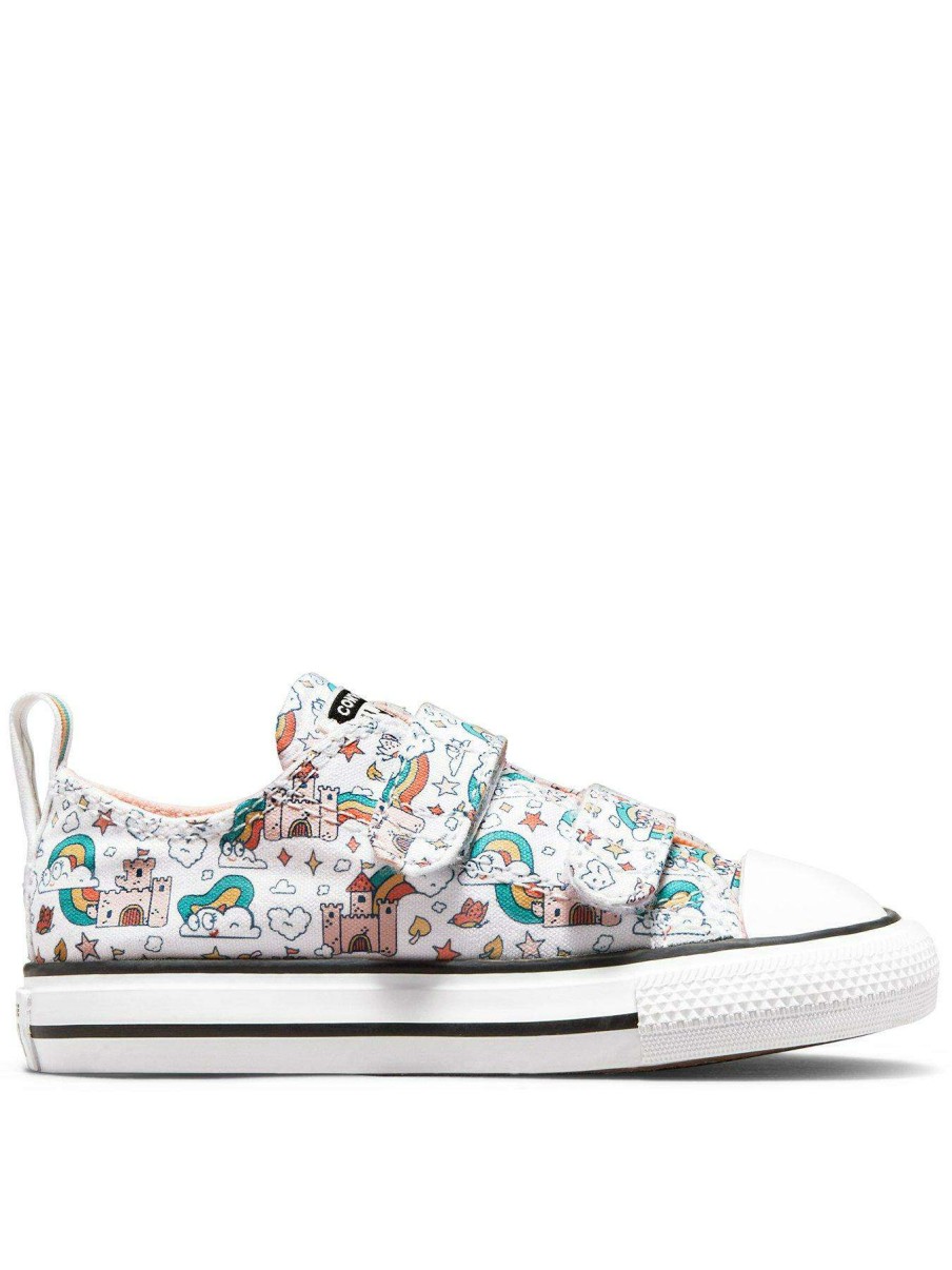 Kids * | Converse Chuck Taylor All Star Infant 2V Rainbow Castles Trainers White/Pink