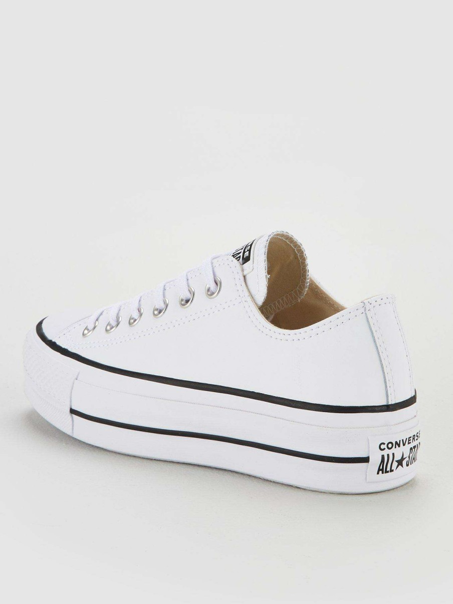 Women * | Converse Chuck Taylor All Star Platform Lift Clean Leather Ox White