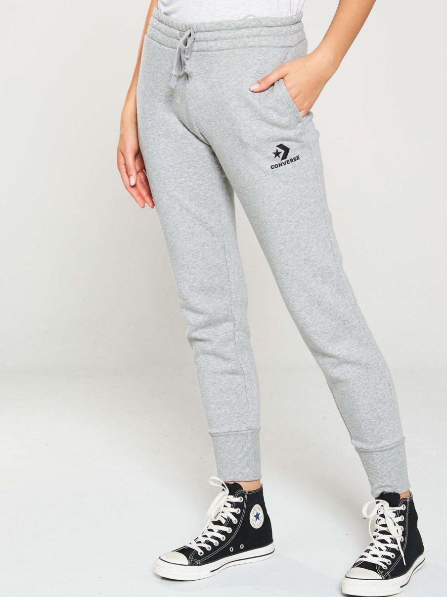 Women * | Converse Star Chevron Emb Signature Pant Grey