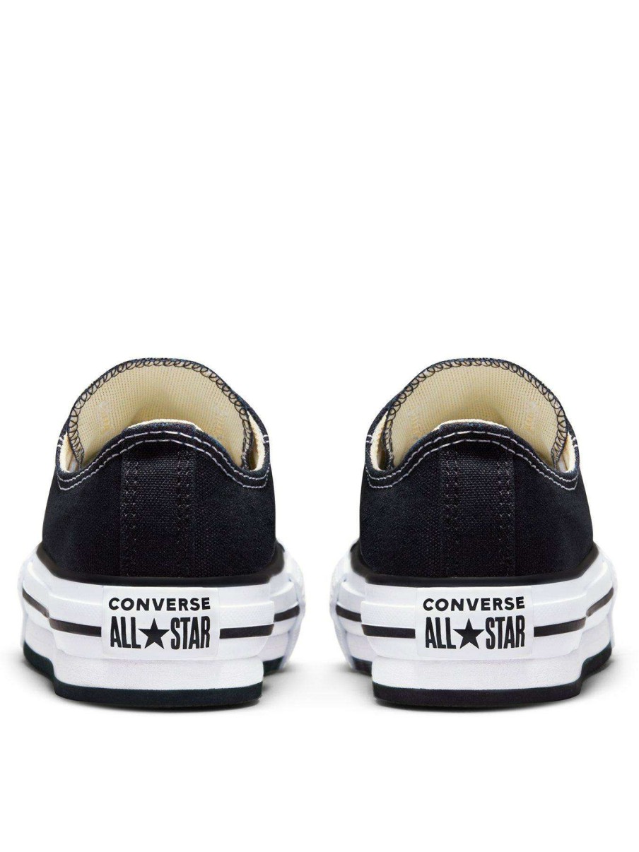 Kids * | Converse Chuck Taylor All Star Ox Childrens Girls Eva Lift Canvas Platform Trainers -Black/White