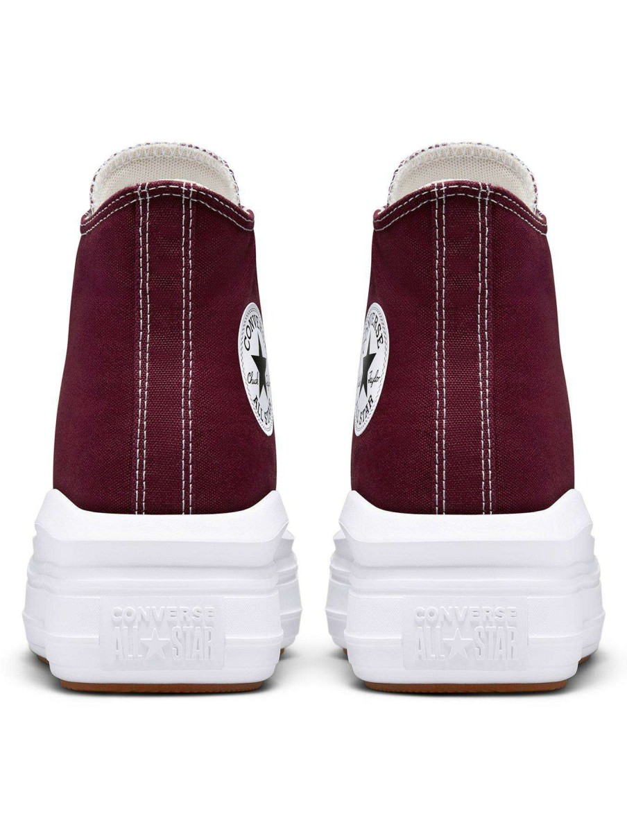 Women * | Converse Chuck Taylor All Star Move Hi-Top Canvas Platform Dark Red/White