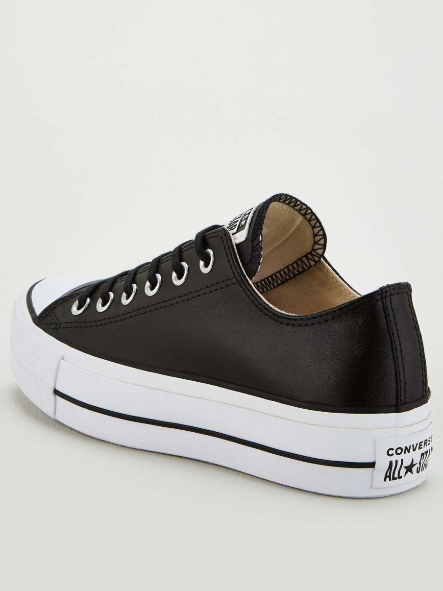 Women * | Converse Chuck Taylor All Star Platform Lift Clean Leather Ox Black