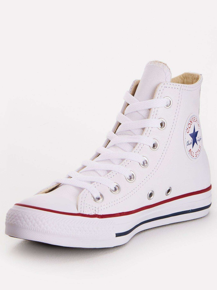 Women * | Converse Chuck Taylor All Star Leather Hi-Top White