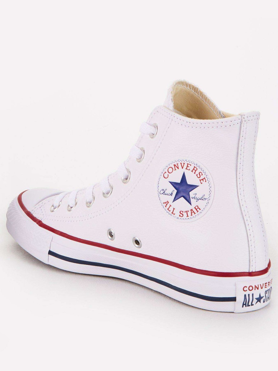 Women * | Converse Chuck Taylor All Star Leather Hi-Top White