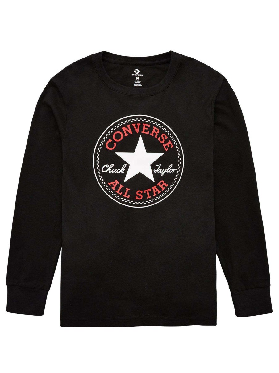 Kids * | Converse Chuck Patch Long Sleeve Top Black