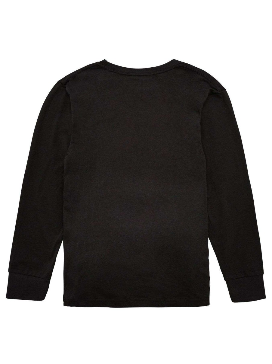 Kids * | Converse Chuck Patch Long Sleeve Top Black