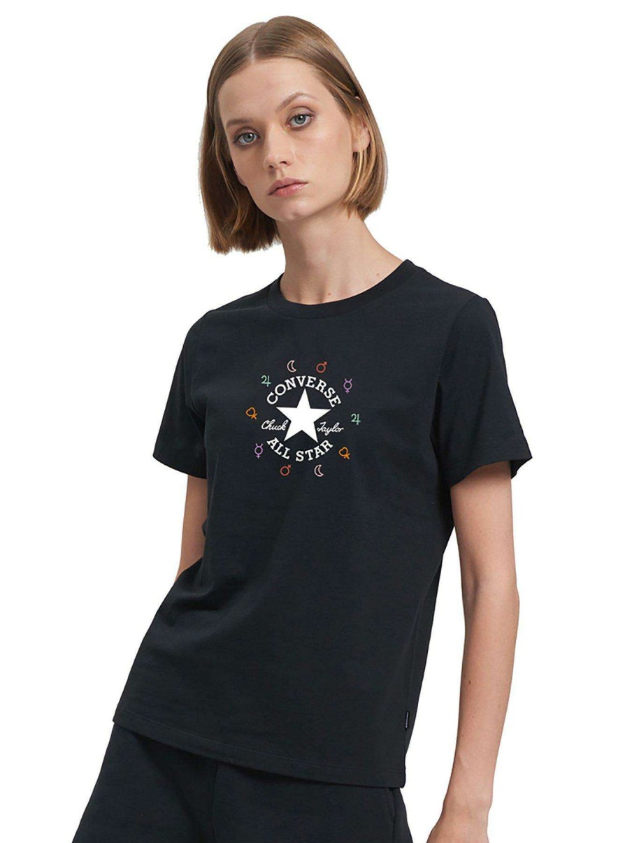 Women * | Converse Chuck Crystal Energy Tee Black